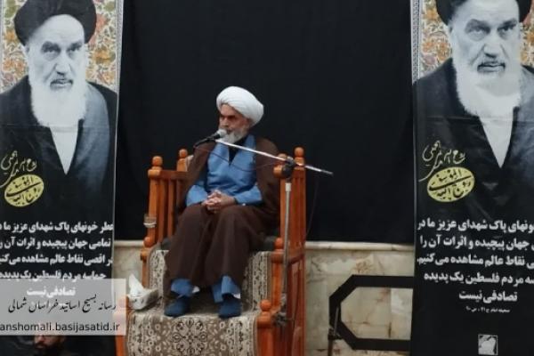 سخنرانی استاد بسیجی شهرستان جاجرم حجت‌الاسلام دکتر مقصودی در مراسم گرامیداشت سالروز قیام ۱۵ خرداد